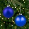 Northlight 2-Finish Glass Ball Christmas Ornaments - 2.5" (60mm) - Royal Blue - 9ct